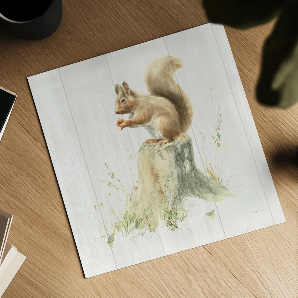 Meadows Edge VI on Wood by Danhui Nai. Shown as a detailed flat fine art print, highlighting archival giclee quality. Available as an archival giclee rolled canvas, fine art paper, or poster print. SKU 61979a.