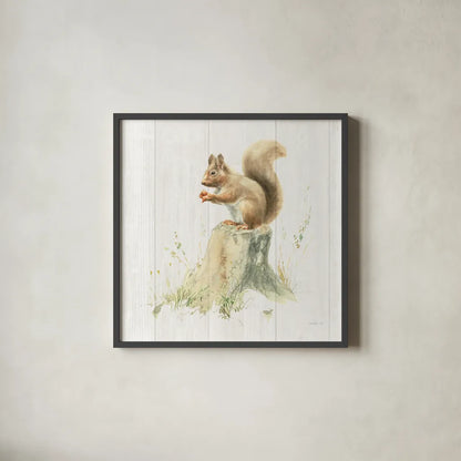 Meadows Edge VI on Wood by Danhui Nai. Shown in a sleek black glass frame for a contemporary gallery look. Available as an archival giclee rolled canvas, fine art paper, or poster print. SKU 61979a.