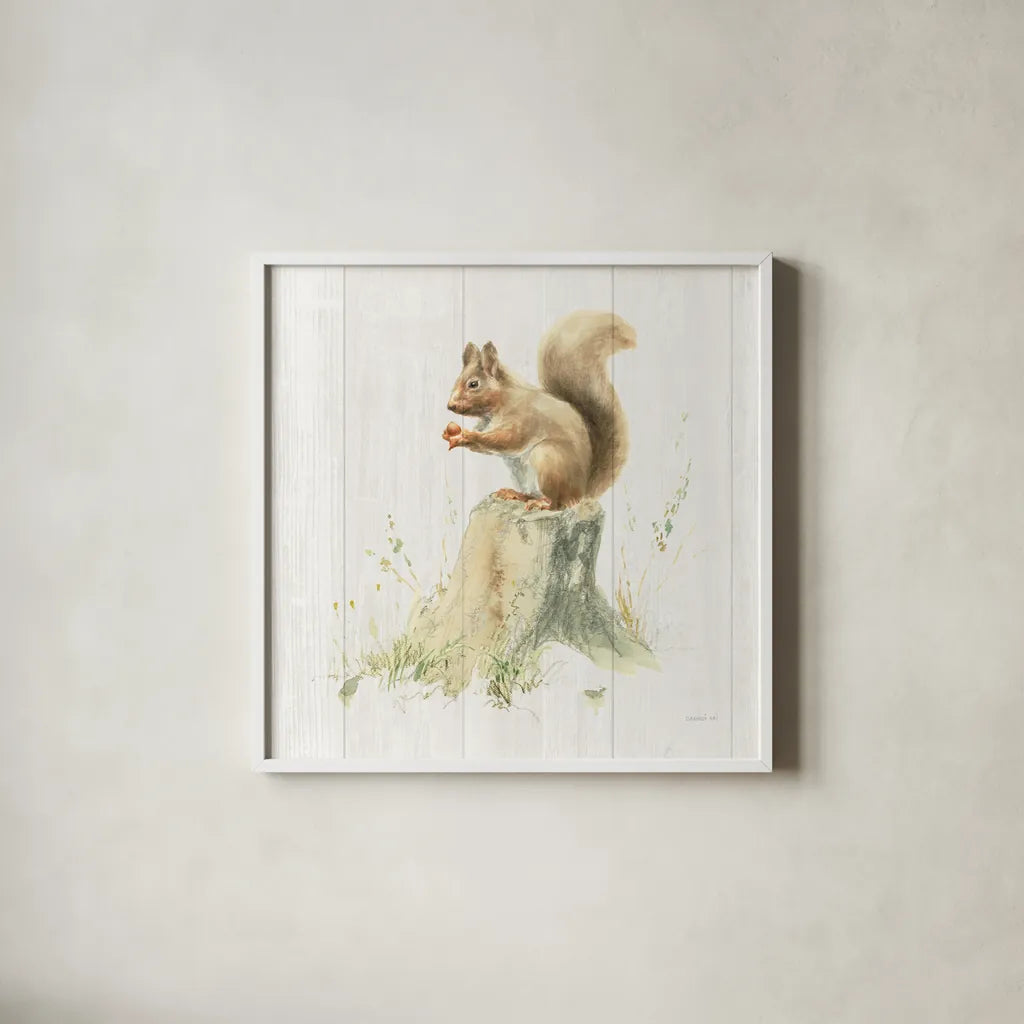 Meadows Edge VI on Wood by Danhui Nai. Shown in a crisp white glass frame for a clean and minimalist style. Available as an archival giclee rolled canvas, fine art paper, or poster print. SKU 61979a.