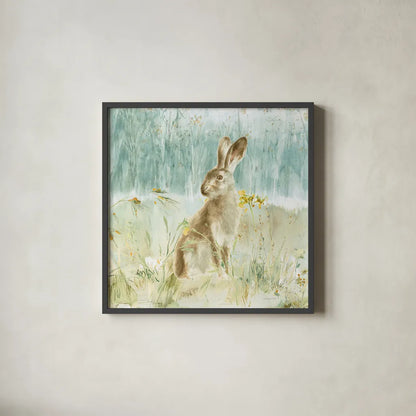 Meadows Edge VII by Danhui Nai. Shown in a sleek black glass frame for a contemporary gallery look. Available as an archival giclee rolled canvas, fine art paper, or poster print. SKU 61974a.