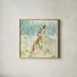 Meadows Edge VII by Danhui Nai. Shown in a natural wood glass frame for a timeless modern aesthetic. Available as an archival giclee rolled canvas, fine art paper, or poster print. SKU 61974a.