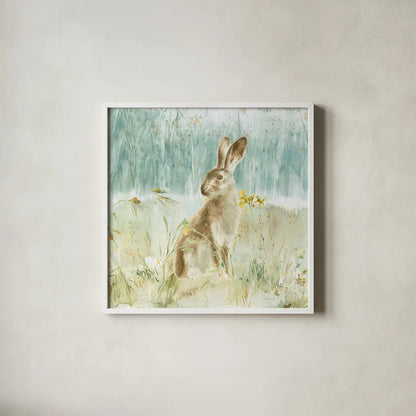 Meadows Edge VII by Danhui Nai. Shown in a crisp white glass frame for a clean and minimalist style. Available as an archival giclee rolled canvas, fine art paper, or poster print. SKU 61974a.