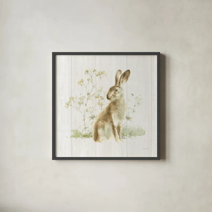 Meadows Edge VII on Wood by Danhui Nai. Shown in a sleek black glass frame for a contemporary gallery look. Available as an archival giclee rolled canvas, fine art paper, or poster print. SKU 61980a.