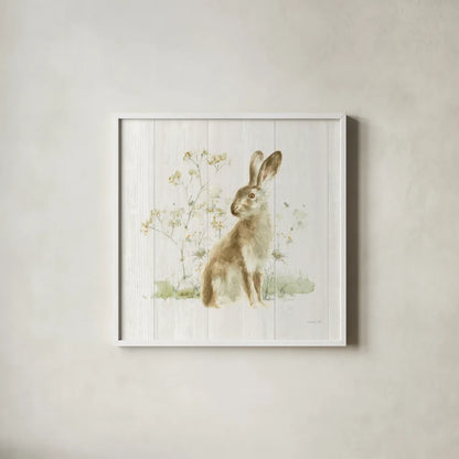 Meadows Edge VII on Wood by Danhui Nai. Shown in a crisp white glass frame for a clean and minimalist style. Available as an archival giclee rolled canvas, fine art paper, or poster print. SKU 61980a.
