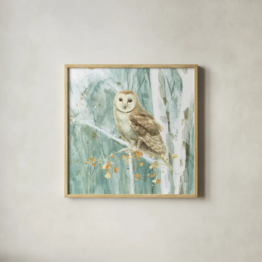 Meadows Edge VIII by Danhui Nai. Shown in a natural wood glass frame for a timeless modern aesthetic. Available as an archival giclee rolled canvas, fine art paper, or poster print. SKU 61975a.