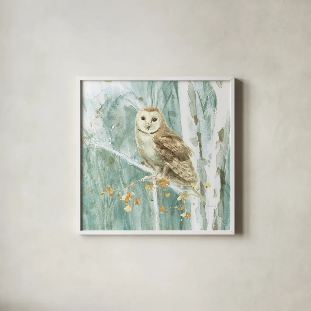 Meadows Edge VIII by Danhui Nai. Shown in a crisp white glass frame for a clean and minimalist style. Available as an archival giclee rolled canvas, fine art paper, or poster print. SKU 61975a.