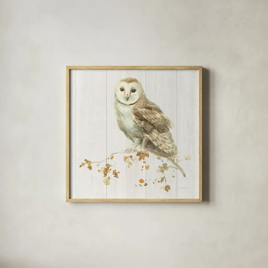 Meadows Edge VIII on Wood by Danhui Nai. Shown in a natural wood glass frame for a timeless modern aesthetic. Available as an archival giclee rolled canvas, fine art paper, or poster print. SKU 61981a.