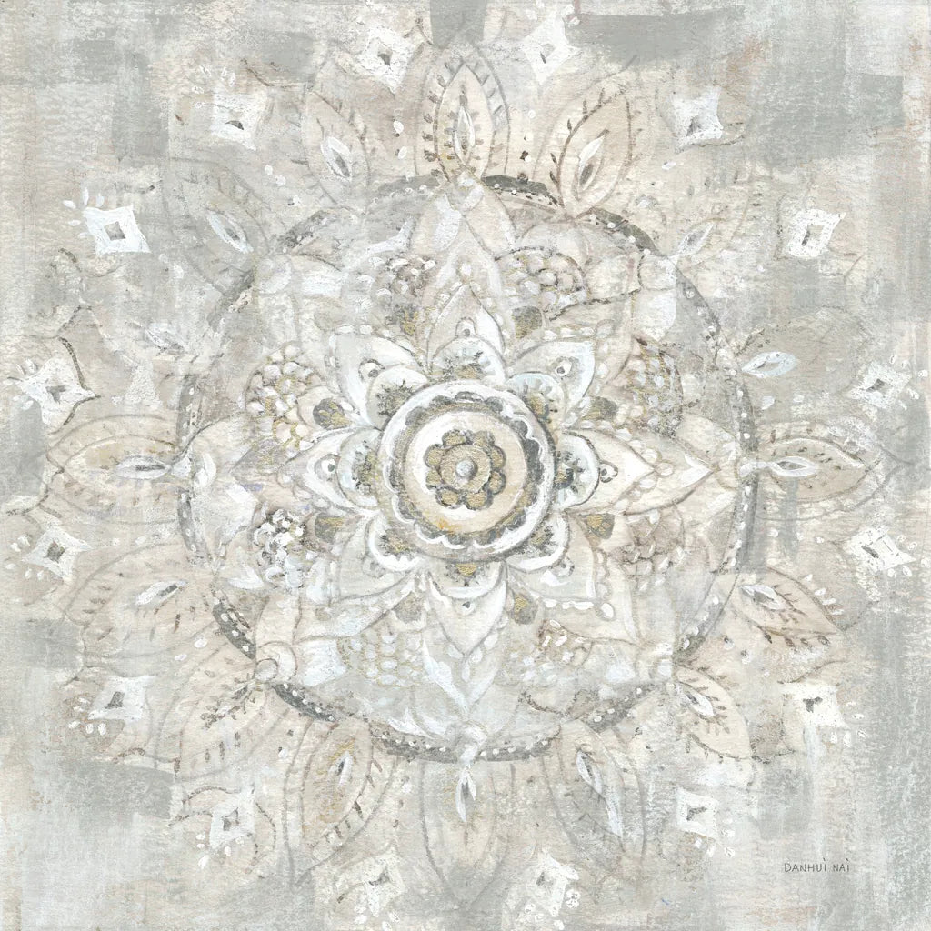 Medallion of Light Neutral by Danhui Nai. SKU 79423a. Archival Giclee Fine art print for wall decor.