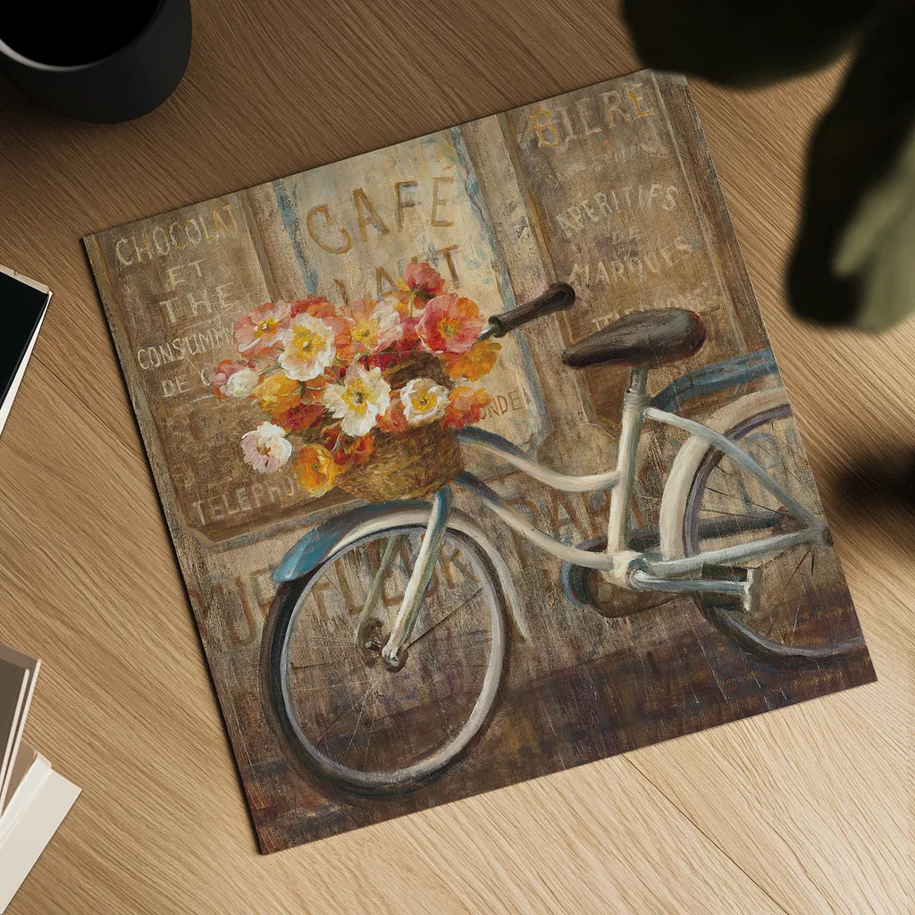 Meet Me at Le Cafe II by Danhui Nai. Shown as a detailed flat fine art print, highlighting archival giclee quality. Available as an archival giclee rolled canvas, fine art paper, or poster print. SKU 10376a.