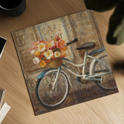 Meet Me at Le Cafe II by Danhui Nai. Shown as a detailed flat fine art print, highlighting archival giclee quality. Available as an archival giclee rolled canvas, fine art paper, or poster print. SKU 10376a.