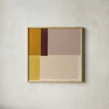 Mellow by Danhui Nai. Shown in a natural wood glass frame for a timeless modern aesthetic. Available as an archival giclee rolled canvas, fine art paper, or poster print. SKU 85839a.