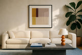Mellow by Danhui Nai. Displayed in a glass frame with matte in a clean modern living room. Available as an archival giclee rolled canvas, fine art paper, or poster print. SKU 85839a.