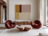 Mellow by Danhui Nai. Shown as extra-large giant wall art in a modern living room. Available as an archival giclee rolled canvas, fine art paper, or poster print. SKU 85839a.