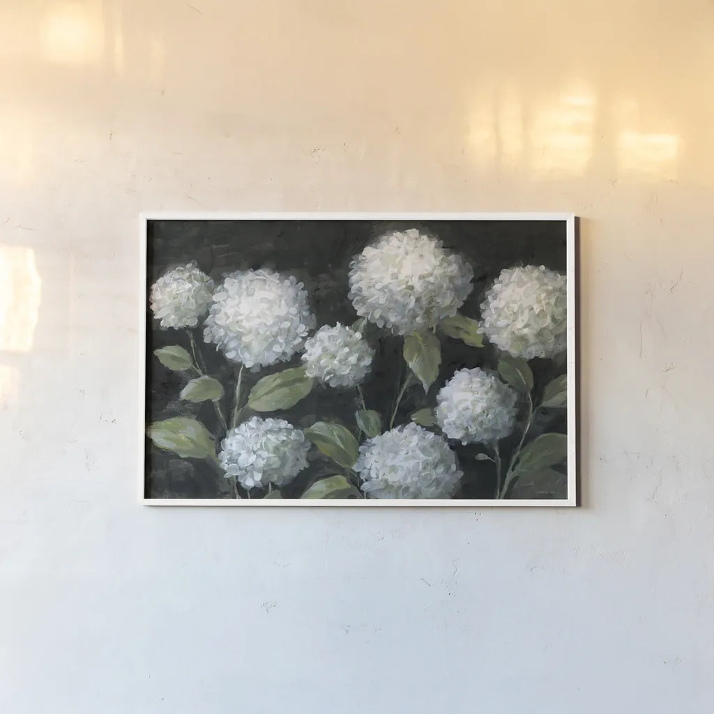 Midnight Garden by Danhui Nai. shown as a paper print in a white frame. Available as a archival giclee rolled canvas, fine art paper, or poster print. SKU 92540i.