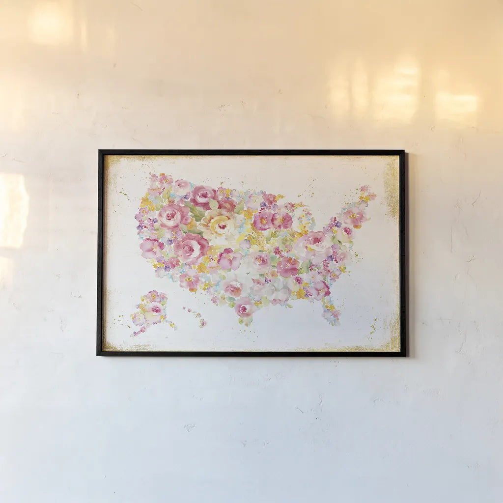 Midsummer USA by Danhui Nai. shown as a paper print in a black flame. Available as a archival giclee rolled canvas, fine art paper, or poster print. SKU 26198i.