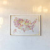 Midsummer USA by Danhui Nai. shown as a paper print in a white frame. Available as a archival giclee rolled canvas, fine art paper, or poster print. SKU 26198i.
