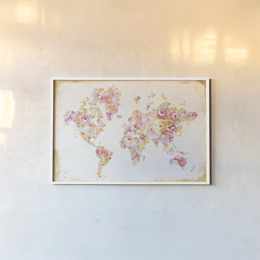 Midsummer World by Danhui Nai. shown as a paper print in a white frame. Available as a archival giclee rolled canvas, fine art paper, or poster print. SKU 26197i.