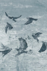 Migration Blue Panel II by Danhui Nai. SKU 90165h. Archival Giclee Fine art print for wall decor.