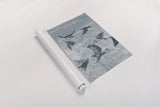 Migration Blue Panel II by Danhui Nai. shown as a rolled paper print. Available as archival giclee rolled canvas, fine art paper, or poster print. SKU 90165h.