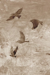 Migration Brown Panel I by Danhui Nai. SKU 94455h. Archival Giclee Fine art print for wall decor.