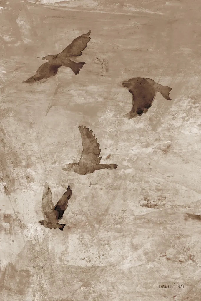 Migration Brown Panel I by Danhui Nai. SKU 94455h. Archival Giclee Fine art print for wall decor.