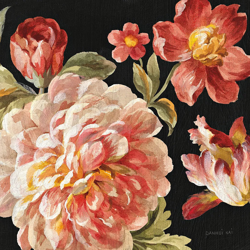Mixed Floral IV Crop I by Danhui Nai. SKU 13546a. Archival Giclee Fine art print for wall decor.