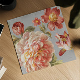 Mixed floral IV Crop I Gray I by Danhui Nai. Shown as a detailed flat fine art print, highlighting archival giclee quality. Available as an archival giclee rolled canvas, fine art paper, or poster print. SKU 35573a.