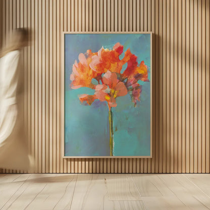 Modern Floral I by Danhui Nai. shown as over sized large wall art. Available as an archival giclee rolled canvas, fine art paper, or poster print. SKU 68227h.