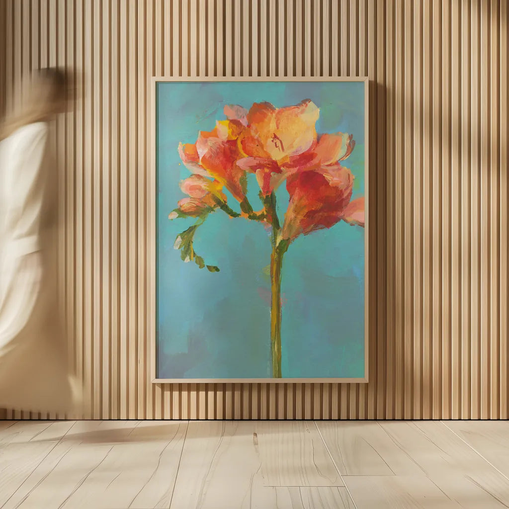 Modern Floral II by Danhui Nai. shown as over sized large wall art. Available as an archival giclee rolled canvas, fine art paper, or poster print. SKU 68228h.