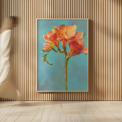 Modern Floral II by Danhui Nai. shown as over sized large wall art. Available as an archival giclee rolled canvas, fine art paper, or poster print. SKU 68228h.