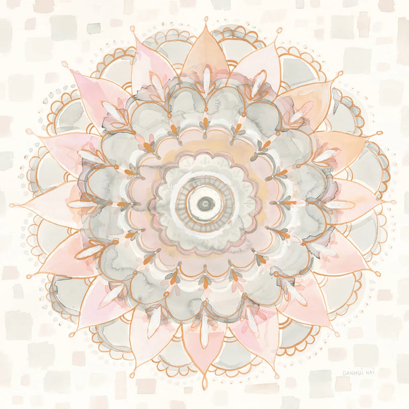 Modern Mandala Square by Danhui Nai. SKU 41404a. Archival Giclee Fine art print for wall decor.