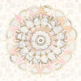Modern Mandala Square Champagne by Danhui Nai. SKU 43003a. Archival Giclee Fine art print for wall decor.