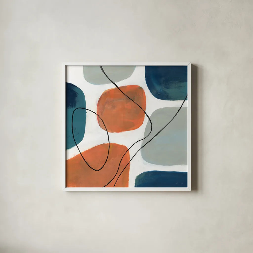 Modern Soul by Danhui Nai. Shown in a crisp white glass frame for a clean and minimalist style. Available as an archival giclee rolled canvas, fine art paper, or poster print. SKU 79287a.