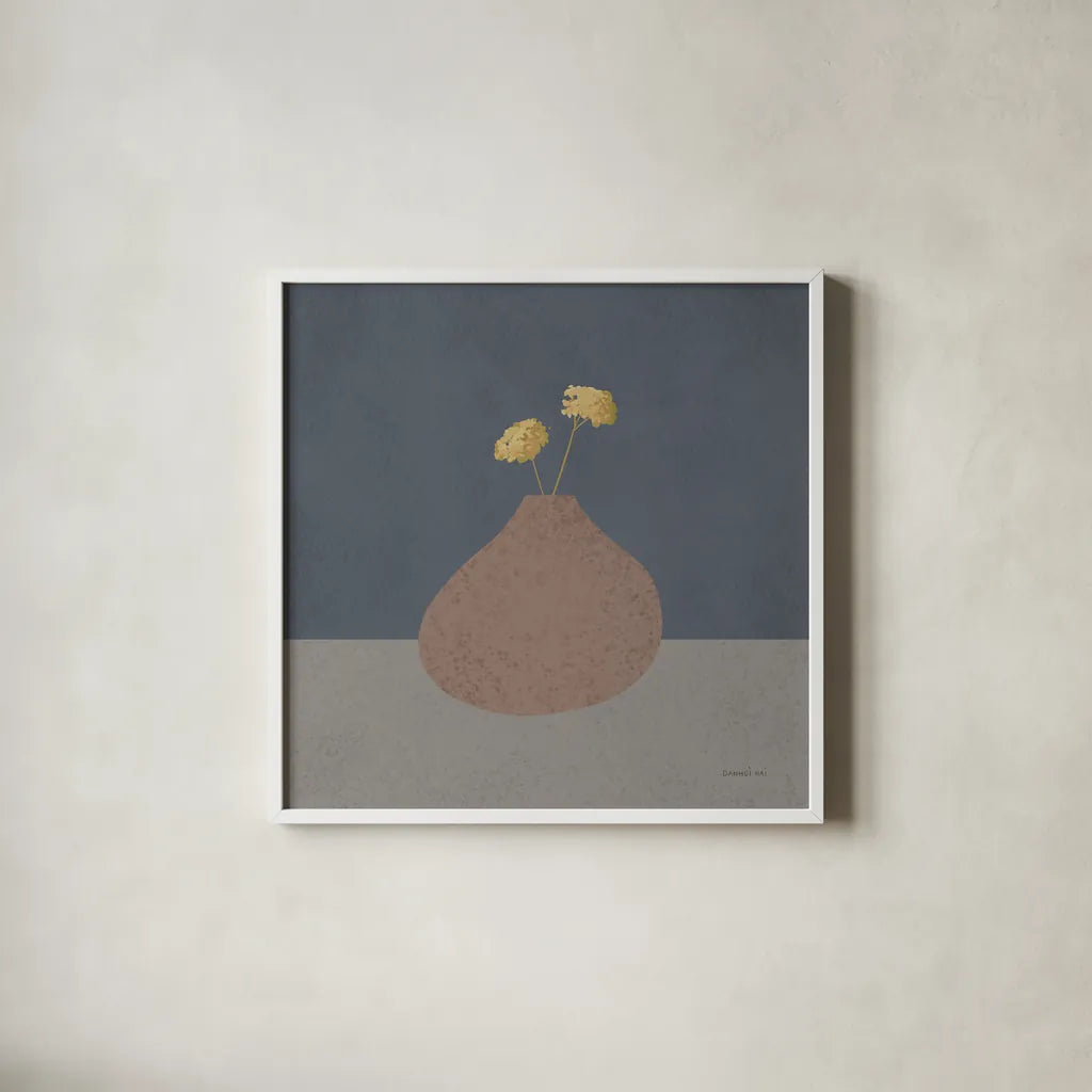 Modern Vessels I by Danhui Nai. Shown in a crisp white glass frame for a clean and minimalist style. Available as an archival giclee rolled canvas, fine art paper, or poster print. SKU 87783a.