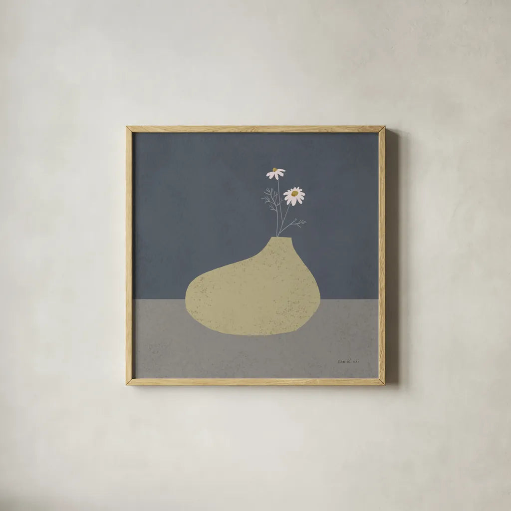 Modern Vessels II by Danhui Nai. Shown in a natural wood glass frame for a timeless modern aesthetic. Available as an archival giclee rolled canvas, fine art paper, or poster print. SKU 87784a.