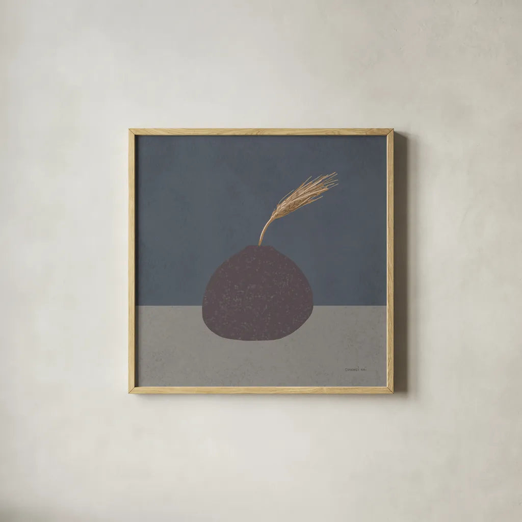 Modern Vessels IV by Danhui Nai. Shown in a natural wood glass frame for a timeless modern aesthetic. Available as an archival giclee rolled canvas, fine art paper, or poster print. SKU 87786a.