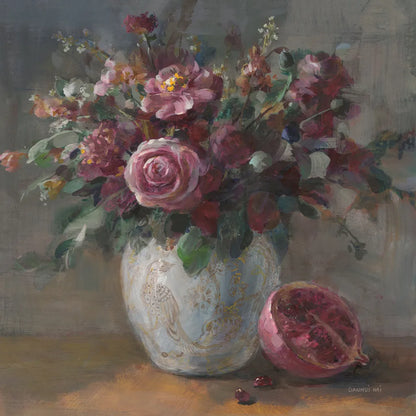 Moody Rich Fall Florals by Danhui Nai. SKU 87818a. Archival Giclee Fine art print for wall decor.