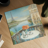 Morning on the Seine Crop by Danhui Nai. Shown as a detailed flat fine art print, highlighting archival giclee quality. Available as an archival giclee rolled canvas, fine art paper, or poster print. SKU 12595a.