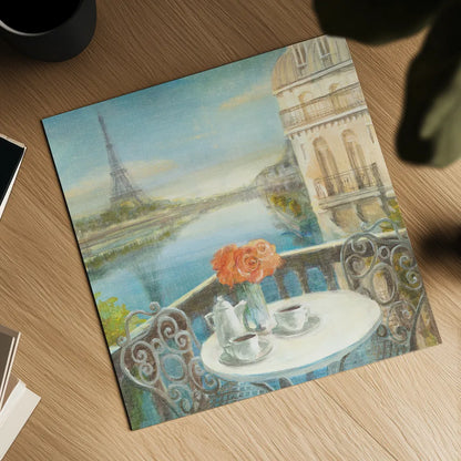 Morning on the Seine Crop by Danhui Nai. Shown as a detailed flat fine art print, highlighting archival giclee quality. Available as an archival giclee rolled canvas, fine art paper, or poster print. SKU 12595a.