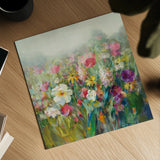 Mountain Meadows by Danhui Nai. Shown as a detailed flat fine art print, highlighting archival giclee quality. Available as an archival giclee rolled canvas, fine art paper, or poster print. SKU 54071a.