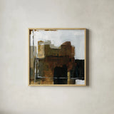 Natural Abstract I by Danhui Nai. Shown in a natural wood glass frame for a timeless modern aesthetic. Available as an archival giclee rolled canvas, fine art paper, or poster print. SKU 98038a.