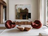 Natural Abstract I by Danhui Nai. Shown as extra-large giant wall art in a modern living room. Available as an archival giclee rolled canvas, fine art paper, or poster print. SKU 98038a.