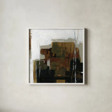 Natural Abstract II by Danhui Nai. Shown in a crisp white glass frame for a clean and minimalist style. Available as an archival giclee rolled canvas, fine art paper, or poster print. SKU 98039a.