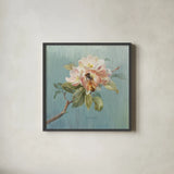 Natural Detail I Blue by Danhui Nai. Shown in a sleek black glass frame for a contemporary gallery look. Available as an archival giclee rolled canvas, fine art paper, or poster print. SKU 9373a.