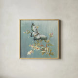 Natural Detail II Blue by Danhui Nai. Shown in a natural wood glass frame for a timeless modern aesthetic. Available as an archival giclee rolled canvas, fine art paper, or poster print. SKU 61879a.