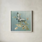 Natural Detail II Blue by Danhui Nai. Shown in a crisp white glass frame for a clean and minimalist style. Available as an archival giclee rolled canvas, fine art paper, or poster print. SKU 61879a.