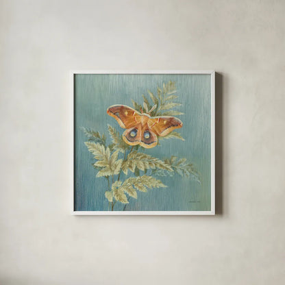 Natural Detail III Blue by Danhui Nai. Shown in a crisp white glass frame for a clean and minimalist style. Available as an archival giclee rolled canvas, fine art paper, or poster print. SKU 61880a.