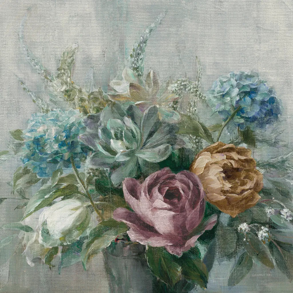 Natural Elegance Fall Dark on Gray Crop by Danhui Nai. SKU 87819a. Archival Giclee Fine art print for wall decor.