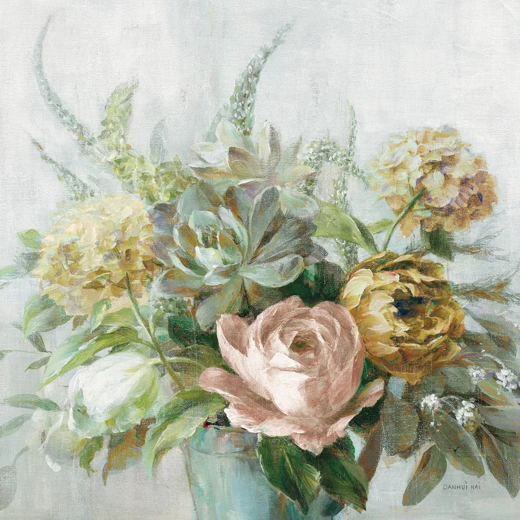 Natural Elegance Fall on Gray Crop by Danhui Nai. SKU 85826a. Archival Giclee Fine art print for wall decor.