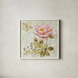 Natural Flora II by Danhui Nai. Shown in a crisp white glass frame for a clean and minimalist style. Available as an archival giclee rolled canvas, fine art paper, or poster print. SKU 22623a.
